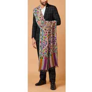 Chal de Pashmina Kani Estampado de Lujo Hecho a Mano, Suave, Cálido, Transpirable, Diseño Sólido, Elegante Envoltura para Invierno - Product Image 6