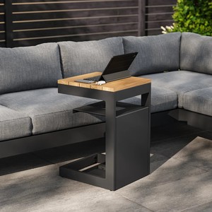 LINEA COMPACT SIDE <b>TABLE</b> WOOD AND METAL SIDE <b>TABLE</b> NESTING <b>TABLE</b> SIDE OF TWO BEDSIDE LAPTOP SIDE <b>TABLE</b> MULTIFUNCTION SIDE <b>TABLE</b> - Product Image 6