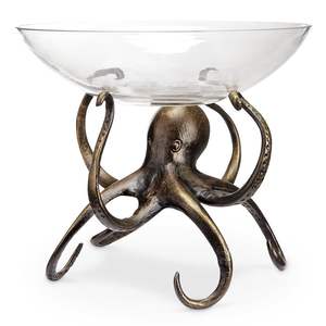 Bol en aluminium haut de gamme en forme de pieuvre pour décoration intérieure de luxe, centre de table, thème nautique, présentation artistique - Product Image 4