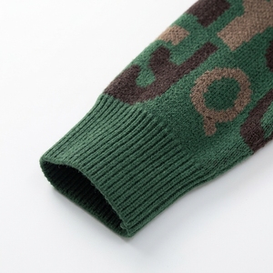 Suéter de punto personalizado para hombre, cuello redondo, estilo urbano americano, corte holgado, manga larga, jersey informal para otoño e invierno, venta al por mayor de fábrica - Product Image 5