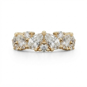 Elegant 10K Yellow Gold Diamond Wedding Band Simple Polished Engagement <b>Ring</b> Fine Jewelry <b>for</b> Women and <b>Men</b> - Product Image 1