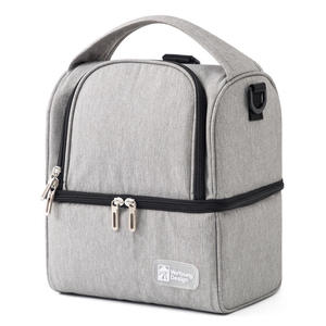 Double Layer Insulated Lunch <b>Backpack</b> with Thermal <b>Cooler</b> Compartments for Office Professionals and School - Product Image 3