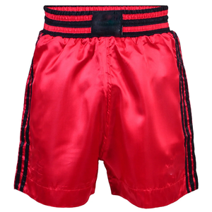 Shorts de boxe premium à rayures noires, séchage rapide, en toile, pour arts martiaux, légers, respirants, longueur genou, taille mi-haute - Product Image 4