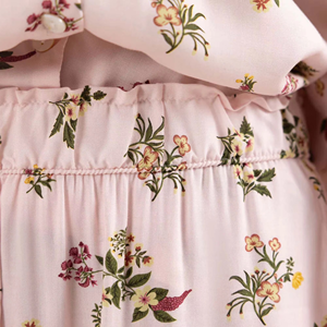 Ensemble de pyjama pour femmes fabriqué au Pakistan, écologique, respirant, en polyester/coton, de haute qualité, imprimé floral bleu, manches longues, vêtements de nuit - Product Image 5