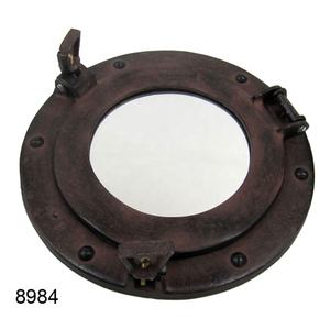 Ojo de buey náutico de forma ovalada decorativa con acabado pulido plateado de Metal con espejo Fabricación y suministro de nuevo diseño - Product Image 2