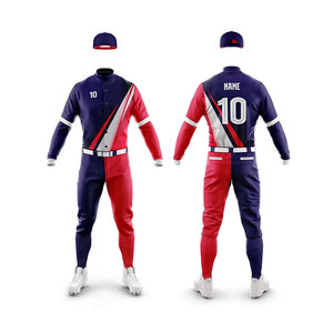 Ensemble de maillot et pantalon de baseball en polyester léger, uniforme de baseball par sublimation, vêtements de sport pour équipe - Product Image 2