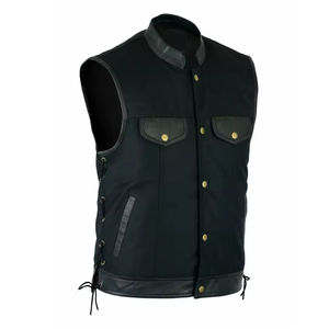 Gilet en cuir respirant pour homme avec fermeture éclair, design personnalisé, sans manches, chaud pour l'hiver, vente en gros, haute qualité, service OEM - Product Image 1