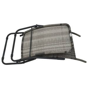Lettino pieghevole in Poly Rattan grigio - Product Image 4