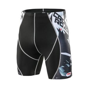 Shorts de compression noirs pour hommes, taille mi-haute, séchage rapide, en Spandex et Polyester, tricotés, taille élastique, couleur unie - Product Image 2