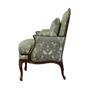 เก้าอี้ทานข้าวทรงอาร์มแชร์ไม้มะฮอกกานี รุ่นรอยัลอิมไพร์ พร้อมผ้าหุ้ม 0304437 - Product Image 3