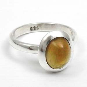 Elegante Anillo de Plata de Ley 925 de Estilo Clásico Minimalista con Ópalo Negro de Corte Ovalado, Joyería de Moda para Usar Diariamente - Product Image 2