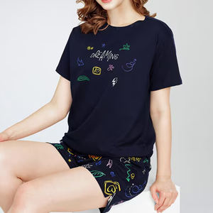 Custom Made Regular Fit Drawstring Women Above Knee Shorts <b>Sets</b> Summer Printed 100% Cotton Quick Dry Breathable <b>Twin</b> <b>Set</b> - Product Image 5