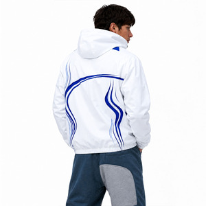 Trendy Custom OEM <b>Waterproof</b> Hooded Windbreaker <b>Jacket</b> for Men Lightweight Polyester Outdoor Shell Sublimation Windbreaker USA - Product Image 4
