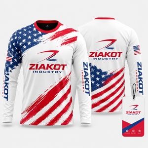 เสื้อยืด ZIAKOT รุ่นใหม่ ดีไซน์พิเศษสำหรับผู้ชาย สีกรมท่า-แดงทองโบราณ คุณภาพสูง - Product Image 3
