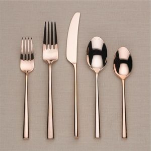 Ensemble de couverts modernes en argent, acier inoxydable 18/10, couverts élégants pour restaurant, ensemble de couverts de table, fourchette, cuillère, couteau, 24 pièces - Product Image 4