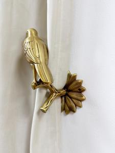 Gancho para Cortina con Acabado Dorado en Forma de Pájaro, Decoración para Cortinas, Ideal para Decoración de Habitaciones de Huéspedes, Estilo Interior, de la India - Product Image 2