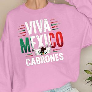 Sudadera Casual de Mujer con Estampado de Bandera Española Viva México, Tejida, 100% Poliéster - Product Image 4