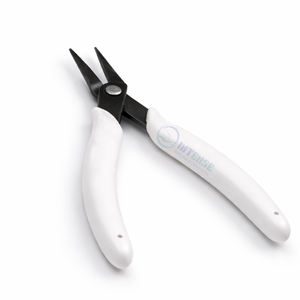 Alicates de Punta Fina de Acero Inoxidable Industrial de Alta Calidad con Empuñadura Blanca y Negra para Joyería, Manualidades y Cirugía INTENSE SURGICAL - Product Image 2