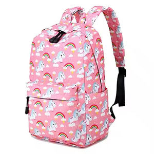 Cute Geometric for Unisex Durable Softback Zipper Closure Breathable School <b>Backpack</b> with Air Cushion Belt 20-37L - Product Image 1