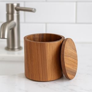 Kitchen Accessories Salt Pepper Shaker Acacia Wood Dishwasher & Oven Safe Eco-Friendly Lid for <b>Cookies</b> Coffee Flour Sugar Rice - Product Image 1