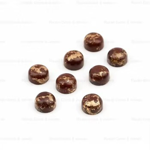 Meilleures ventes : Cabochons plats de 10 mm en cuivre, turquoise et lave naturelle marron lisse, de haute qualité, en vrac, pour la fabrication de bijoux - Product Image 2