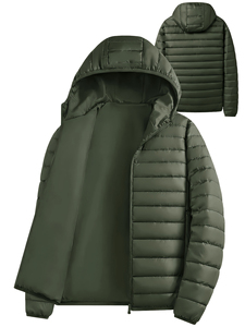 Winter Ready Unisex Puffer Jacket Lightweight Insulated Outerwear Warm Quilted Zip Front Casual Everyday Cold Weather <b>Coat</b> - Product Image 1