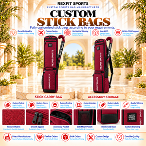 Practice And Tournament <b>Hockey</b> <b>Stick</b> Bag Custom Portable Sports Gear Case With Accessory Storage And Zip <b>OEM</b> - Product Image 4