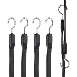Set di 4 Corde Elastiche Piatte da 40 Pollici con Ganci a S in Acciaio Resistente da 20mm, Accessori per il Controllo del Carico per Camion e Teloni - Product Image 1