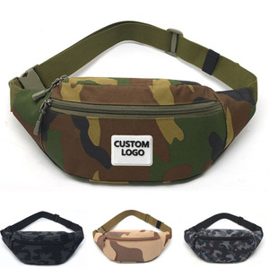 Riñonera de Camuflaje con Logotipo Personalizado al por Mayor, Riñonera Impermeable de Nailon para Deportes al Aire Libre, Bolso Cruzado para Hombre - Product Image 6