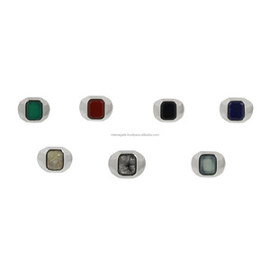 925 Sterling Silver Men's Gemstone <b>Ring</b> Original <b>Crystal</b> Luxury Premium Handmade Pear Cut Religious Wedding Gift Bulk Authentic - Product Image 4