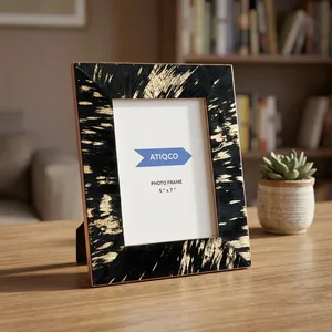 Atiqco Navy Bluish High Quality Eco-Friendly Handmade Vintage Modern Wooden Photo <b>Frame</b> Unique Designs Exquisite Woodwork - Product Image 2
