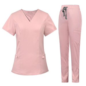 Conjunto de Uniforme Médico Azul Personalizado con Logo para Enfermeras, Venta al por Mayor, Traje Elástico para Hospital, Blusa y Pantalones para Mujer, Uniformes de Enfermería y Doctora - Product Image 6
