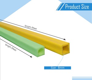 Tube carré en PVC rigide noir pour la construction de meubles, les structures et les applications industrielles - Product Image 1
