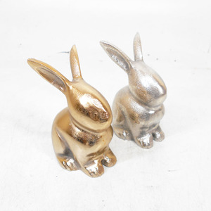 Figura Decorativa Abstracta de Aluminio Fundido Hecha a Mano, Escultura Moderna de Lujo con Detalles en Dorado para Mesa de Consola - Product Image 5