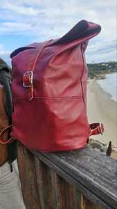 Handcrafted Stylish Unisex Leather <b>Roll</b> Top <b>Backpack</b> Multi Purpose Laptop Rucksack For Global Markets LTBP-0280 - Product Image 5