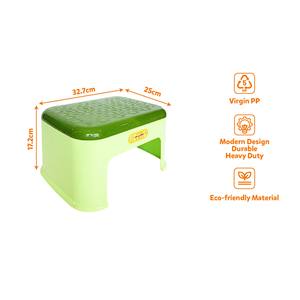 Solid Surface Plastic Footstool Two Tone Low Bench Comfort Top Sitting Riser Non Slip Bedroom Dressing <b>Table</b> Pouf <b>Stool</b> - Product Image 2