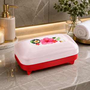 <b>Plastic</b> Soap Dish With Lid Waterproof Modern Bath Accessory - Product Image 2