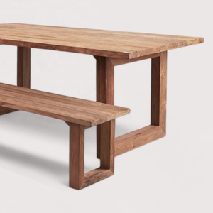 Conjunto de Mesa y Sillas para Restaurante, Madera Maciza de Nogal Sudamericano, para Decoración de Muebles de Jardín - Product Image 6