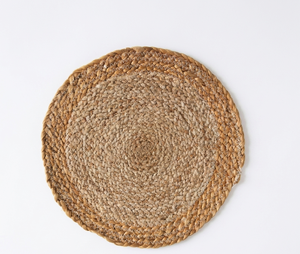 Set de table rond en jute tressé bohème, taille et couleur personnalisées, antidérapant et lavable, marque TANARI, pour la cuisine et la salle à manger - Product Image 1