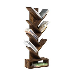 Libreria a 7 Ripiani a Forma di Albero in Pino Ambrato - Product Image 3