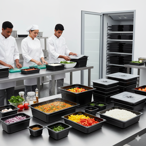 Contenedores Gastronorm GN de Polipropileno para Almacenamiento de Alimentos, para Buffet, Catering, Restaurantes y Cocina, Tamaños 1/2, 1/4, 1/8, Venta al Por Mayor - Product Image 1