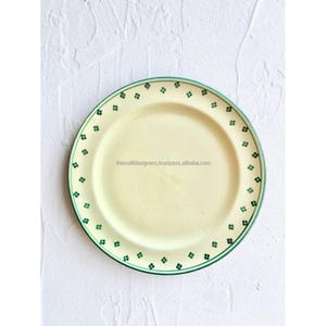 Assiette de présentation en émail de style floral, en métal, pour servir des aliments, des fruits, des biscuits, des collations, assiettes en émail pour la présentation des aliments, sans danger pour le contact alimentaire - Product Image 4