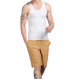 Débardeurs de sport tricotés pour hommes, couleur unie, écologiques, respirants, pour fitness, entraînement, vêtements décontractés d'été, vente en gros - Product Image 6