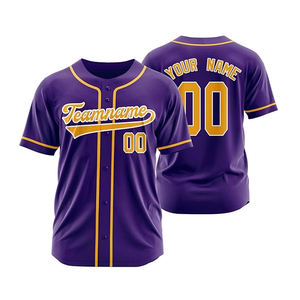 Maillot de baseball pour homme, prix de gros, personnalisable, nom et numéro du joueur, polyester, pour équipe. - Product Image 3