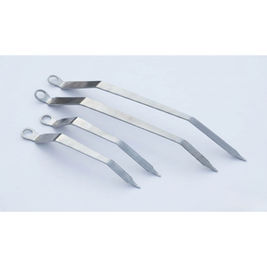 Ensemble orthopédique de 4 rétracteurs HOHMANN ACETABULAR à pointe simple et doublement courbée, qualité supérieure, en acier inoxydable, certifié CE ISO1348 - Product Image 4