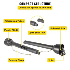 Albero di trasmissione PTO per trattore Serie 4, 1-3/8 pollici, con estremità a 6 scanalature per attrezzi, ricambi per macchine agricole - Product Image 5