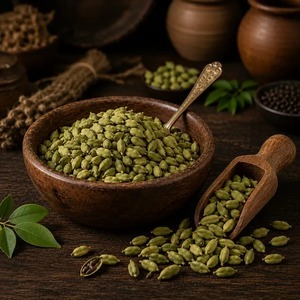 Graines de cardamome verte entière fraîche de qualité supérieure pour la cuisine, l'assaisonnement et la transformation alimentaire - Product Image 1