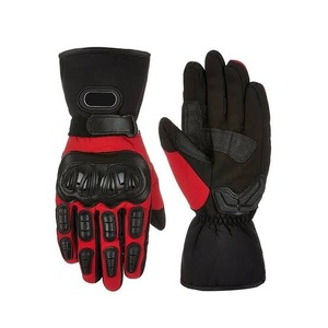 <b>Red</b> Black Motorbike Riding Gloves Full Finger Protective Riding Gloves Breathable Touchscreen Outdoor Sports - Product Image 6