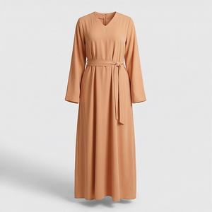 Nouvelle Collection : Abaya Longue à Manches Longues pour Femme, Style Ample, Couleur Personnalisable, avec Ceinture, Jilbab - Product Image 1