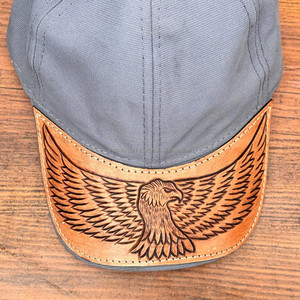 Gorra personalizada de cuero con herramientas Gorra de cuero de vaquero Camionero de verano occidental Sombrero con parche hecho a mano Gorra de verano hecha a mano - Product Image 2